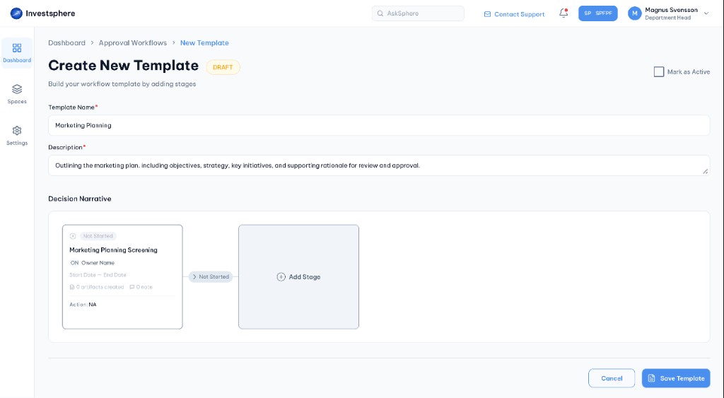 New workflow template created