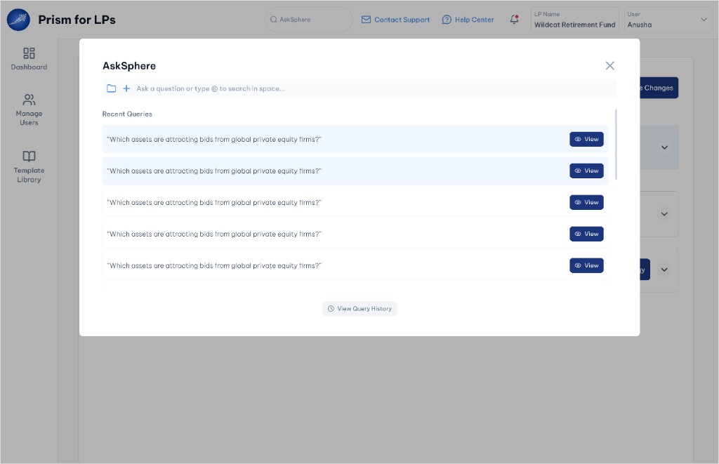 AskSphere query submitted for search