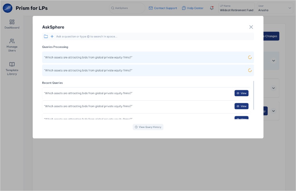 AskSphere queries processing