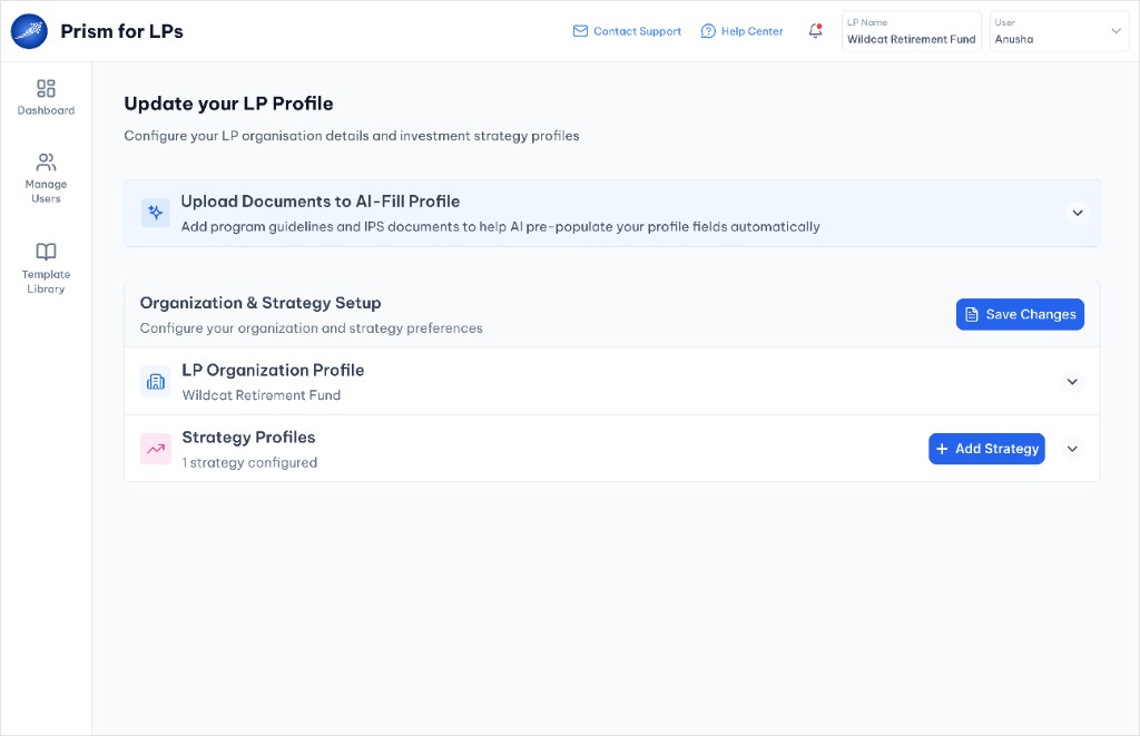 AI-Auto Fill upload section collapsed